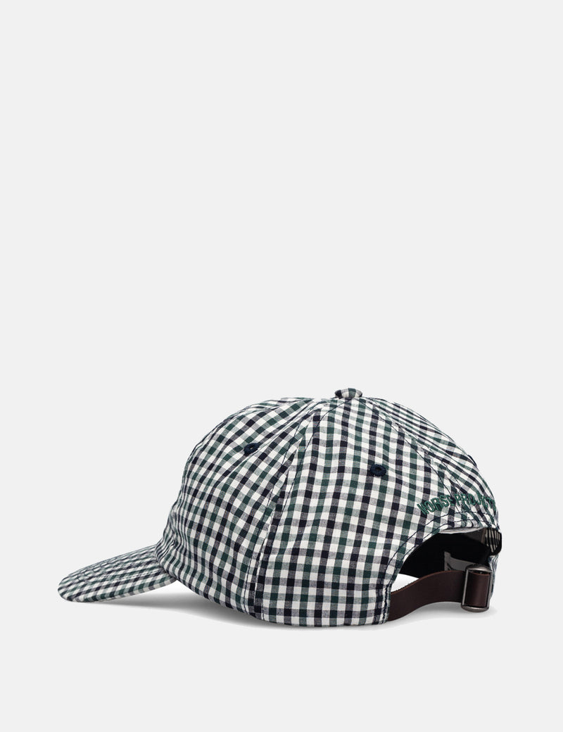 Norse Projects Gingham Sports Cap - Dark Navy Blue