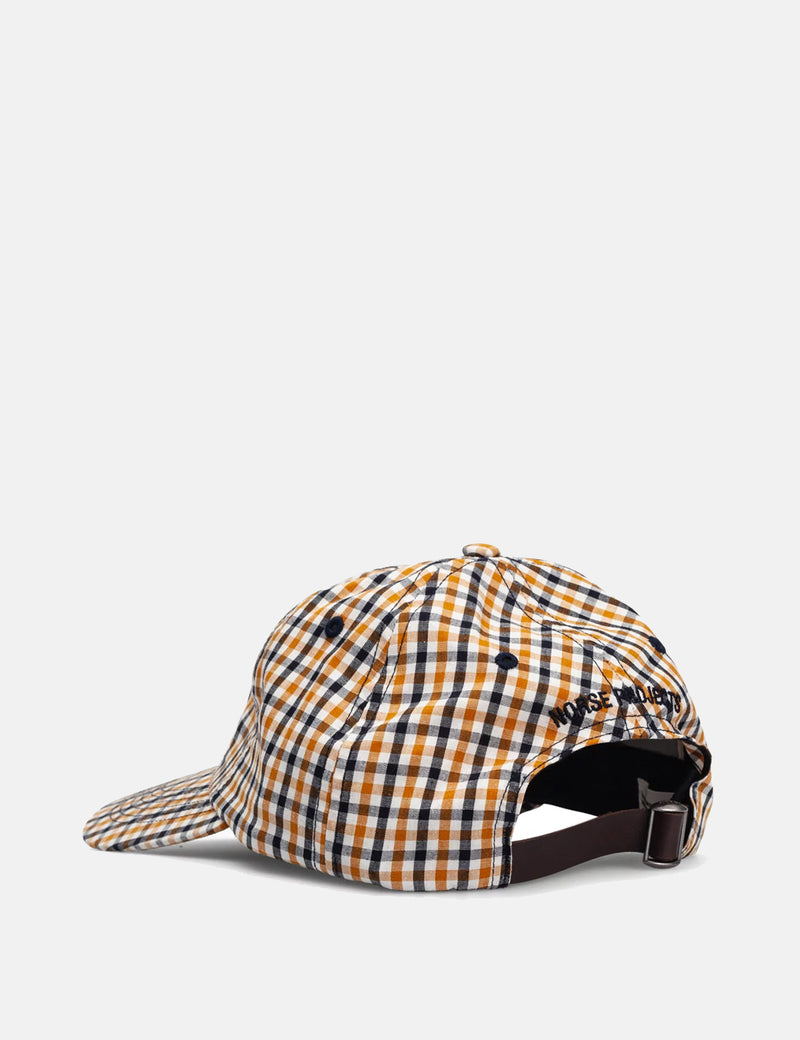 Norse Projects Gingham Sport Cap - Sunwashed Gelb