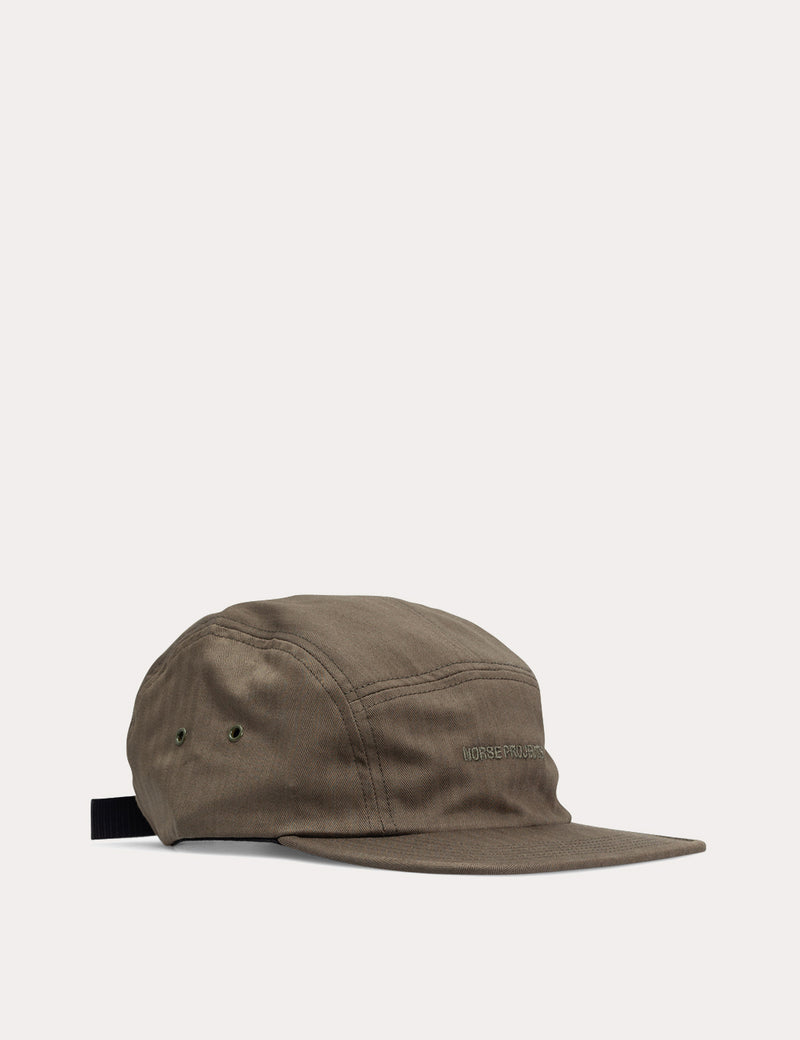 Norse Projects Herringbone5パネルキャップ-IvyGreen