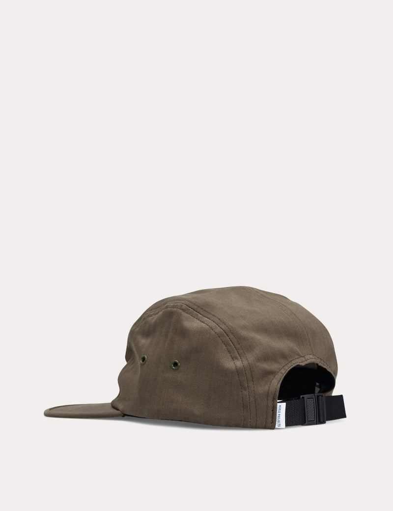 Norse Projects Herringbone5パネルキャップ-IvyGreen