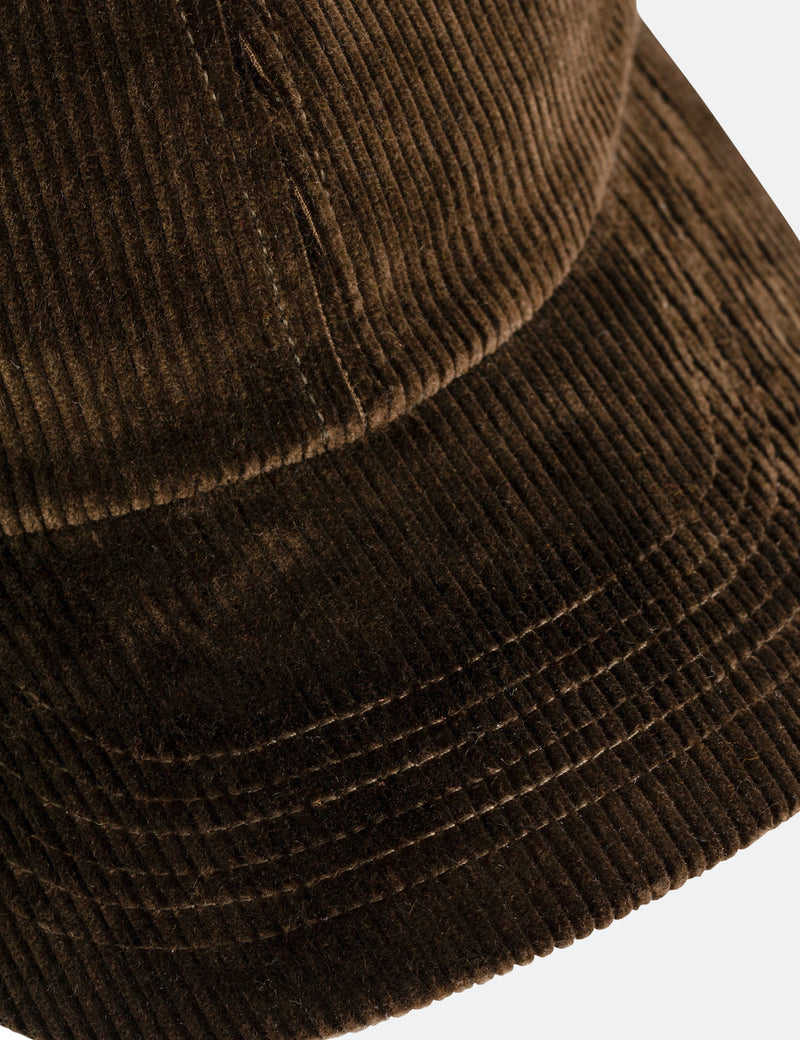 Norse Projects Wide Wale Cord Sports Cap - Beech Green