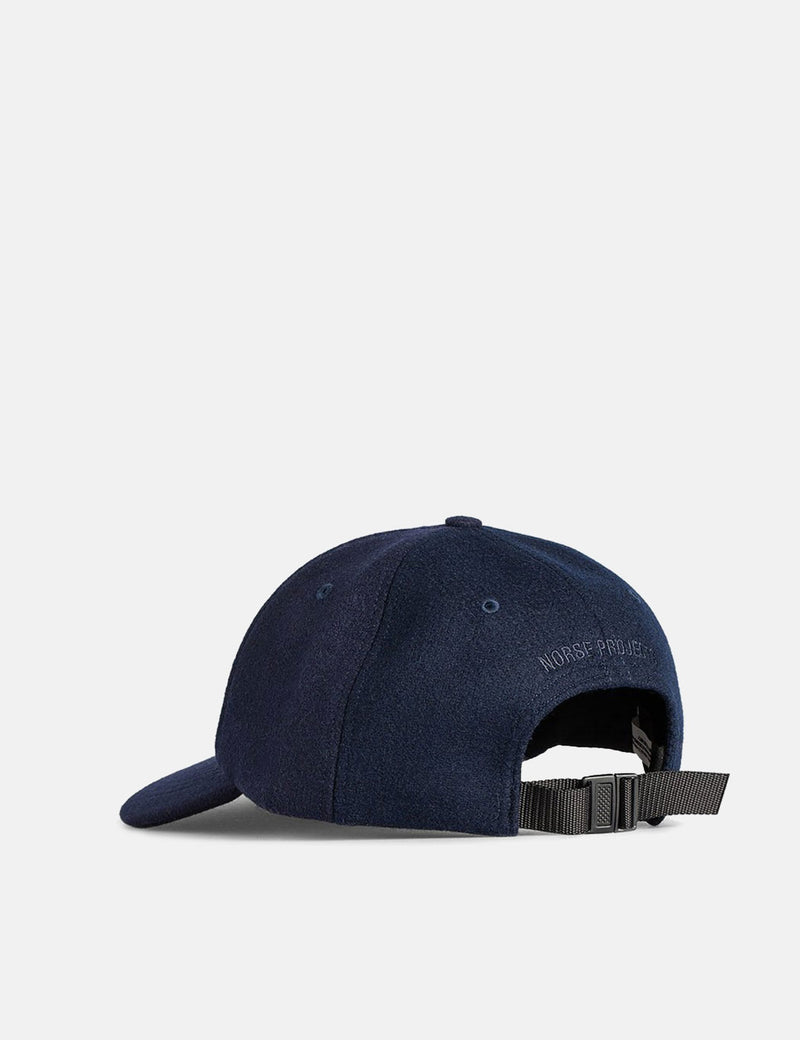 Norse Projects Melton Cap Série Tab - Bleu Marine Foncé