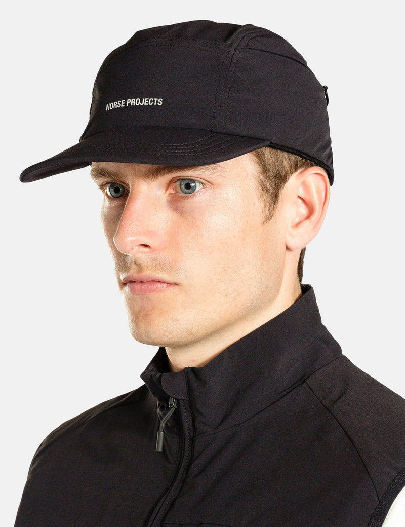 Norse Projects Travel 5-Panel Cap - Black