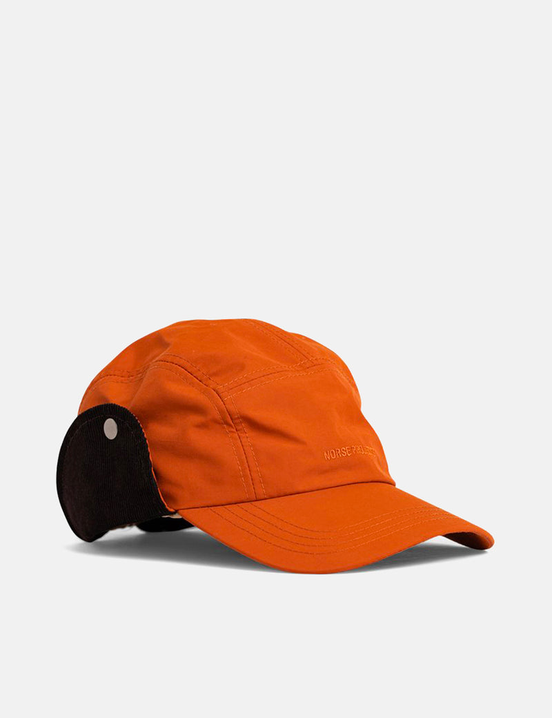 Norse Projects Nylon Flap Cap - Burnt Orange