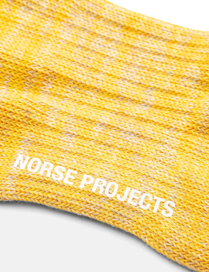 Norse Projects Bjarki Mischung Socken - Sonnenaufgang-Gelb