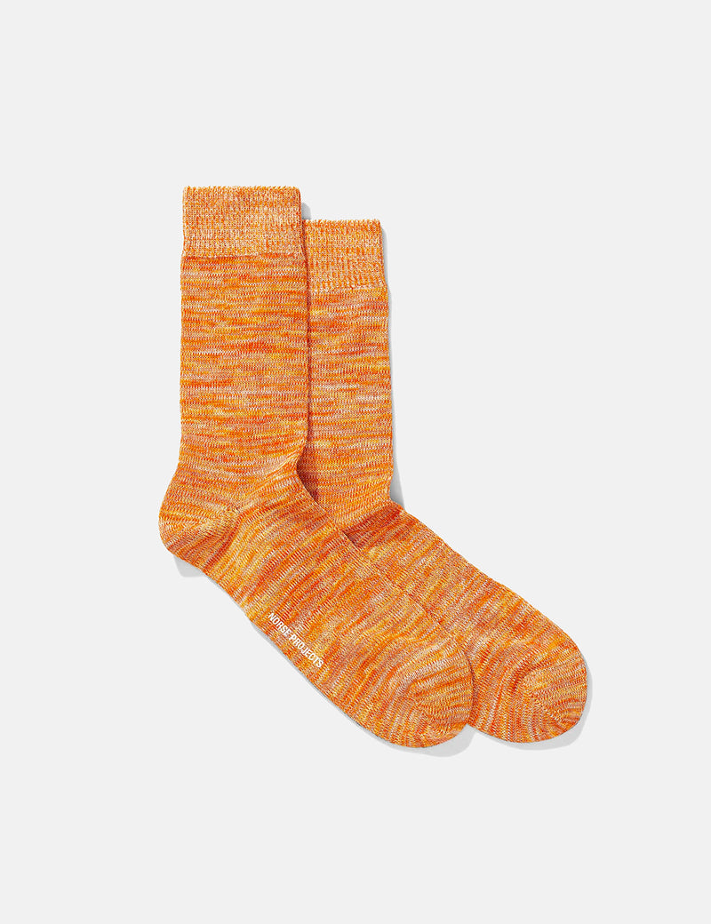 Norse Projects Bjarki Blend Socks - Golden Orange