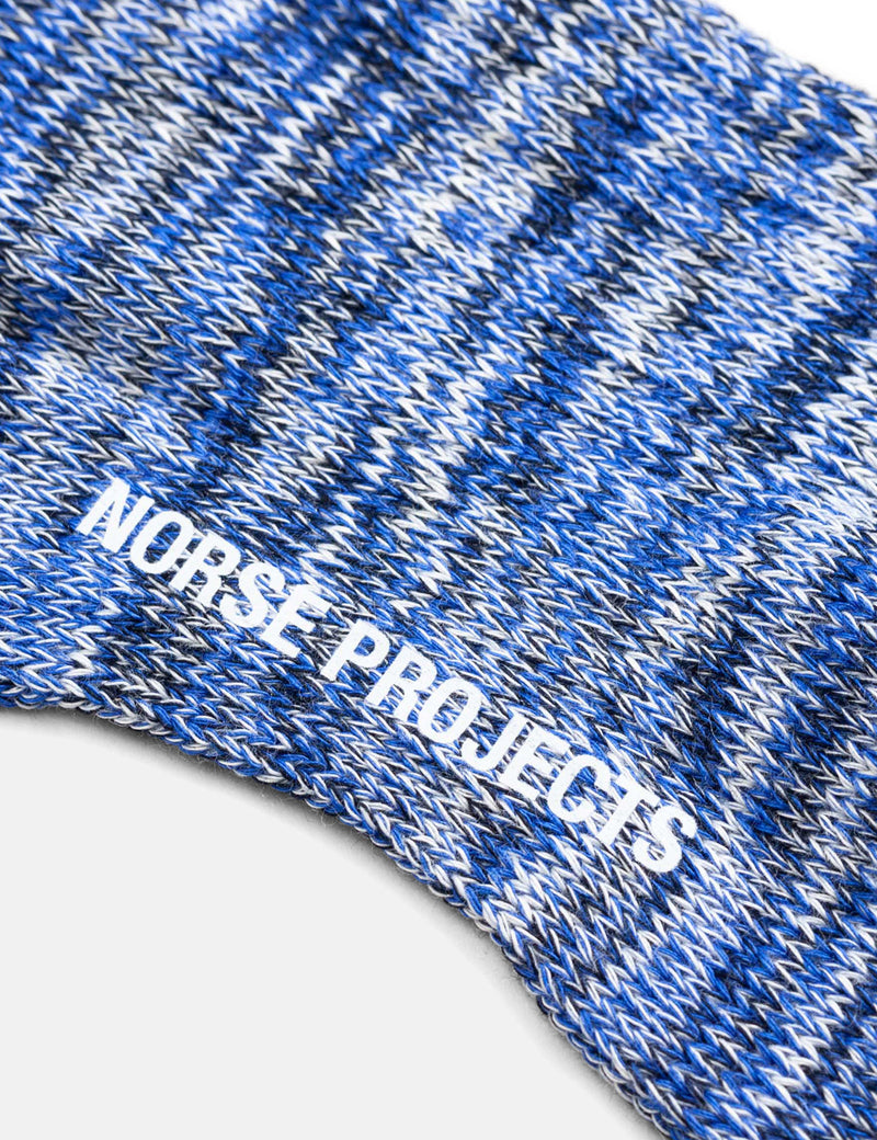 Norse Projects Bjarki Blend Socks - Mediterranean blue