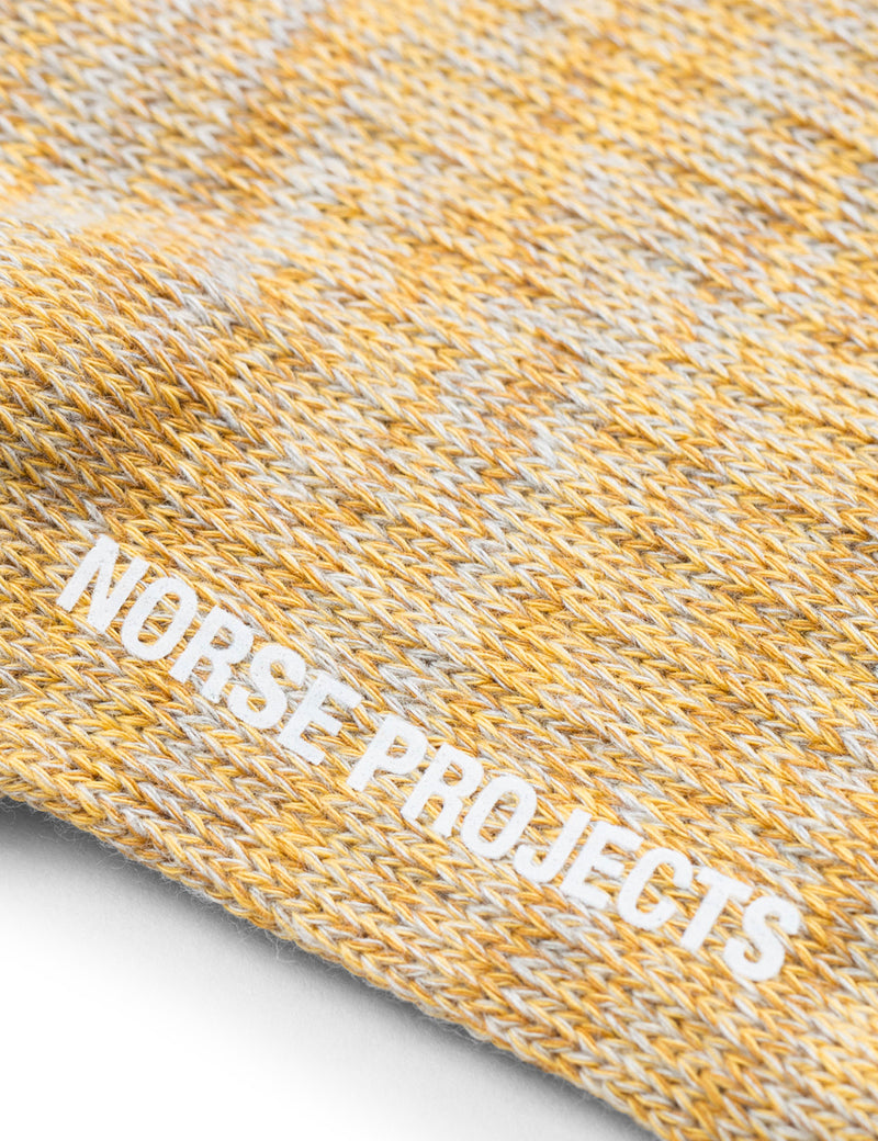 Norse Projects Haddi Blend Socks - Sunwashed Yellow