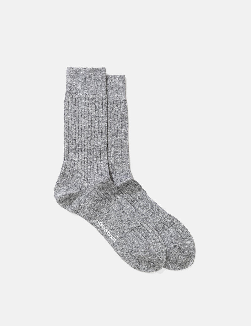 Norse Projects Bjarki Cotton Linen Socks - Black