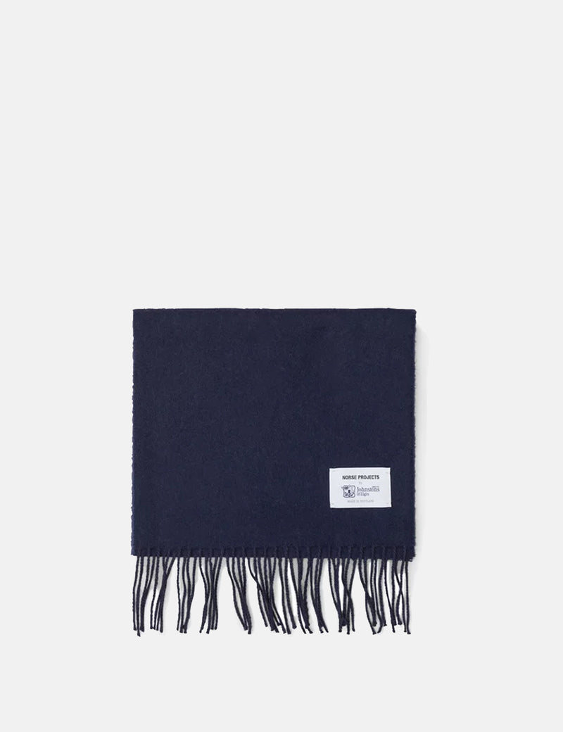 Norse Projects x Johnstons LambswoolScarf-ダークネイビー
