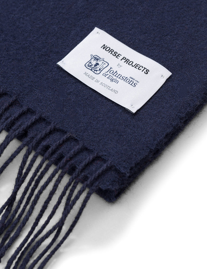 Norse Projects x Johnstons Lambswool Scarf - Dark Navy