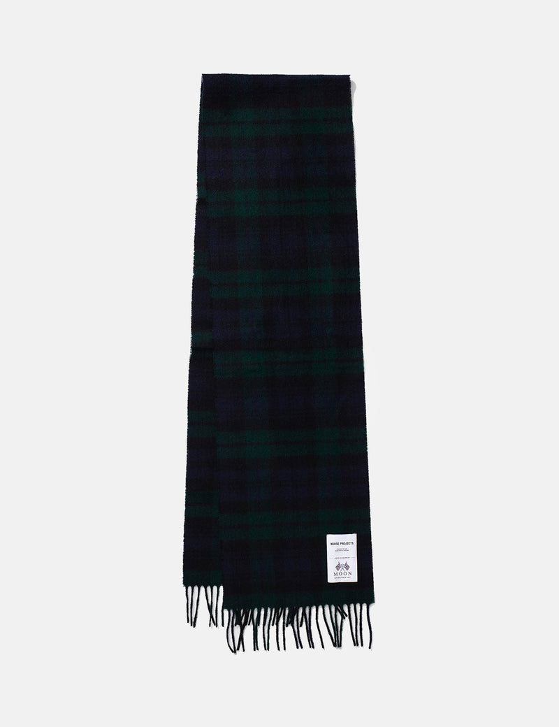 Norse Projects Moon Checked LambswoolScarf-ブラックウォッチ