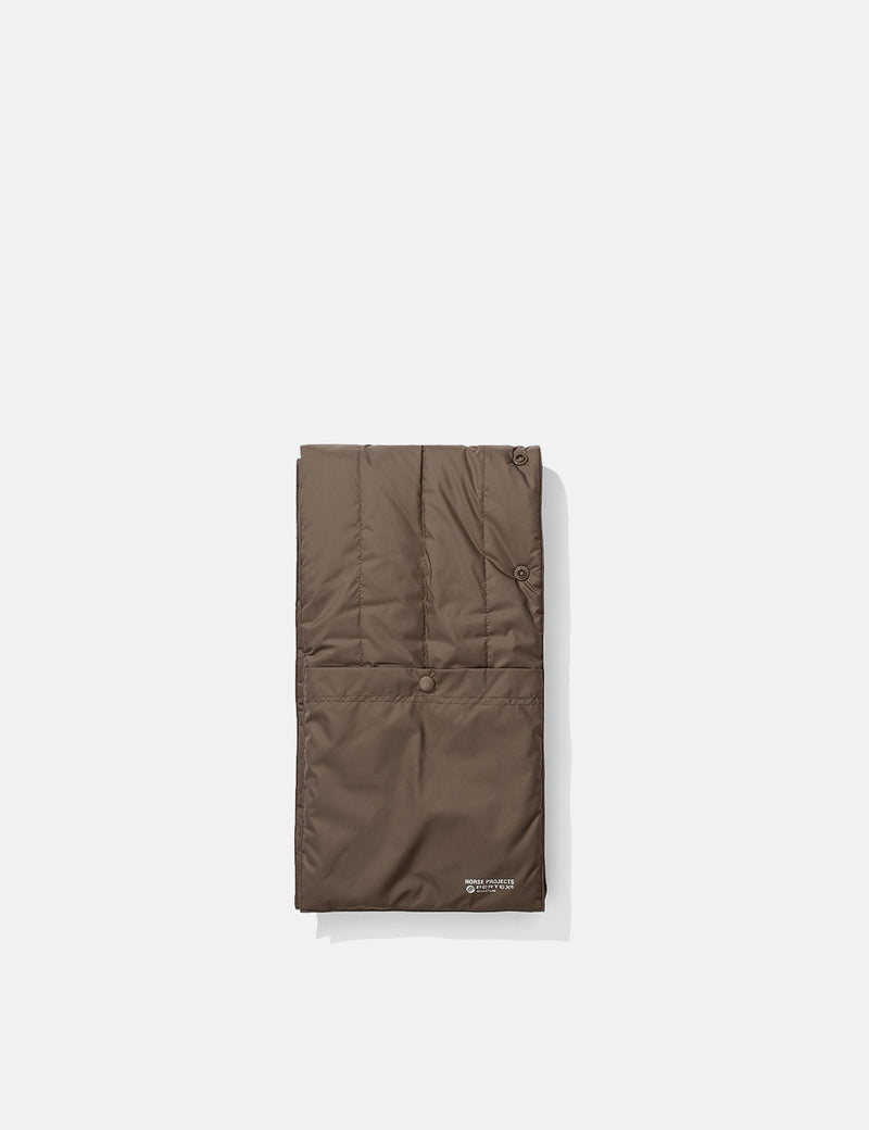 Norse Projects Pertex Quantum Snap Quilt Scarf - Shale Stone
