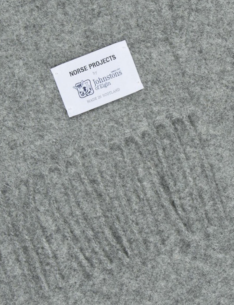Norse Projects x Johnstons Lambswool Scarf - Mouse Grey