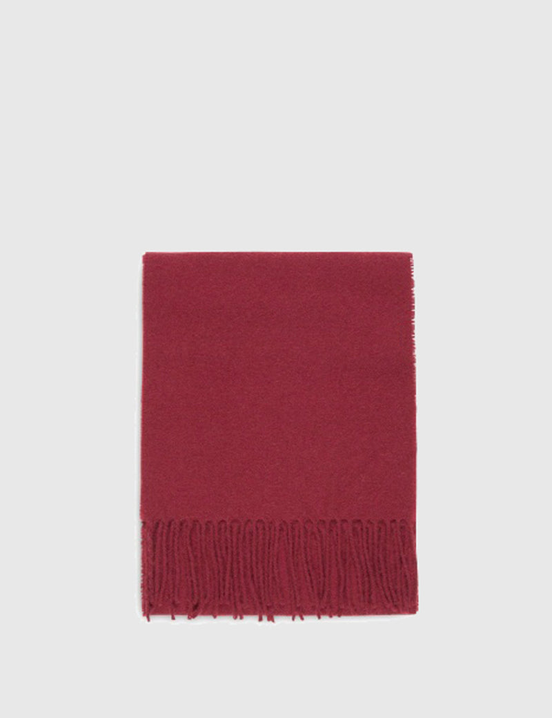 Norse Projects x Johnstons Lambswool Scarf - Red Clay