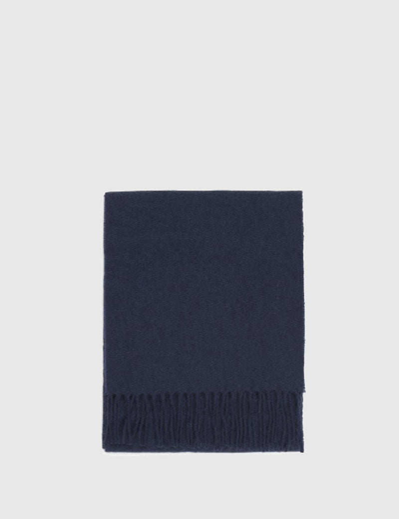 Norse Projects x Johnstons Lambswool Scarf - Navy