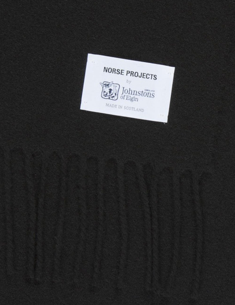 Norse Projects x Johnstons Lambswool Scarf - Black