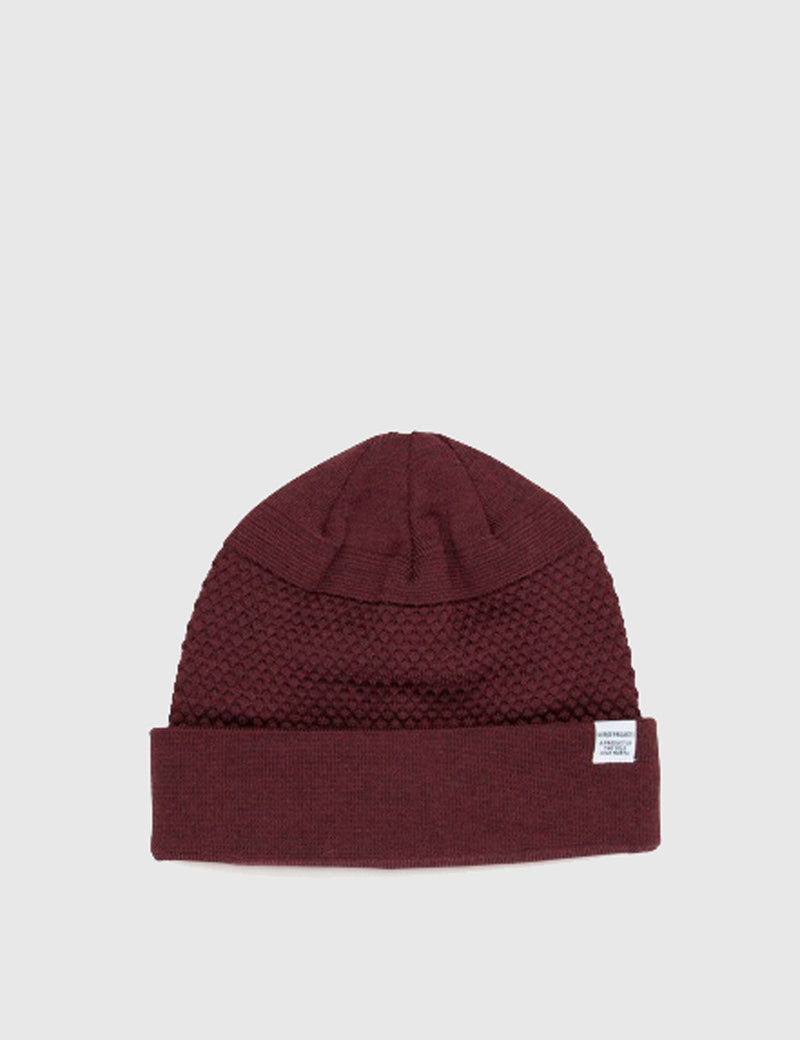 Norse Projects Bubble Beanie Hat - Red Clay