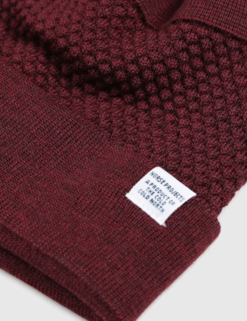 Norse Projects Bubble Beanie Hat - Red Clay
