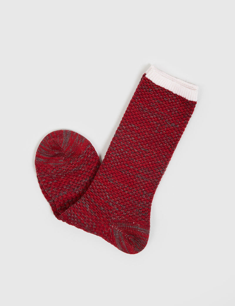 Norse Projects Bjarki Blend Socks - Red Clay