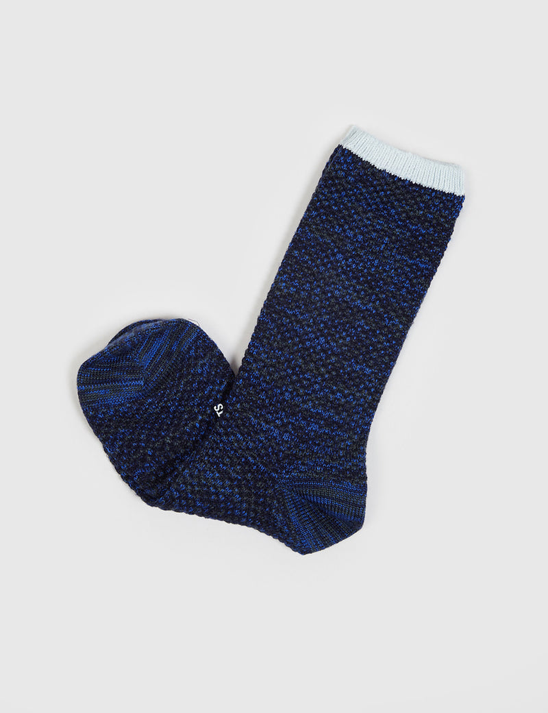 Norse Projects Bjarki Blend Socks - Cornflower Blue