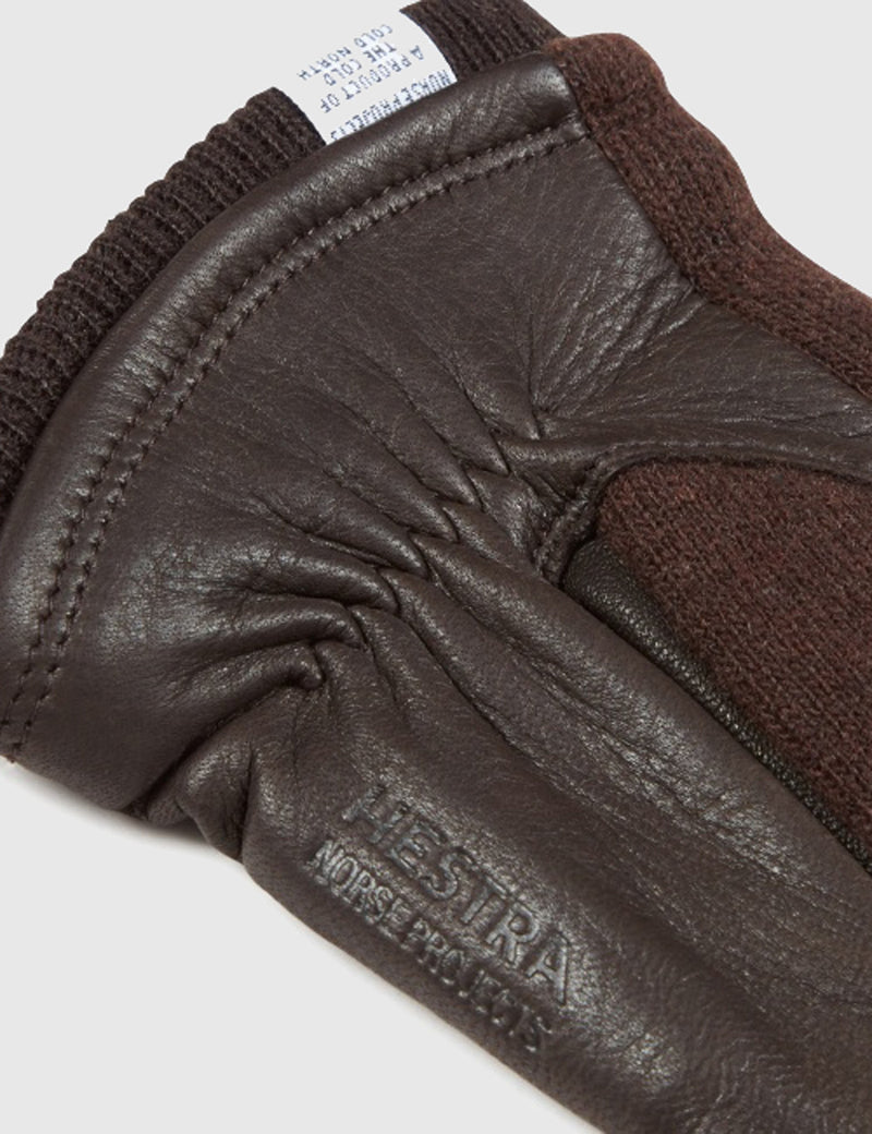 Norse Projects x Hestra Svante Sport Gloves (Leather) - Tobacco