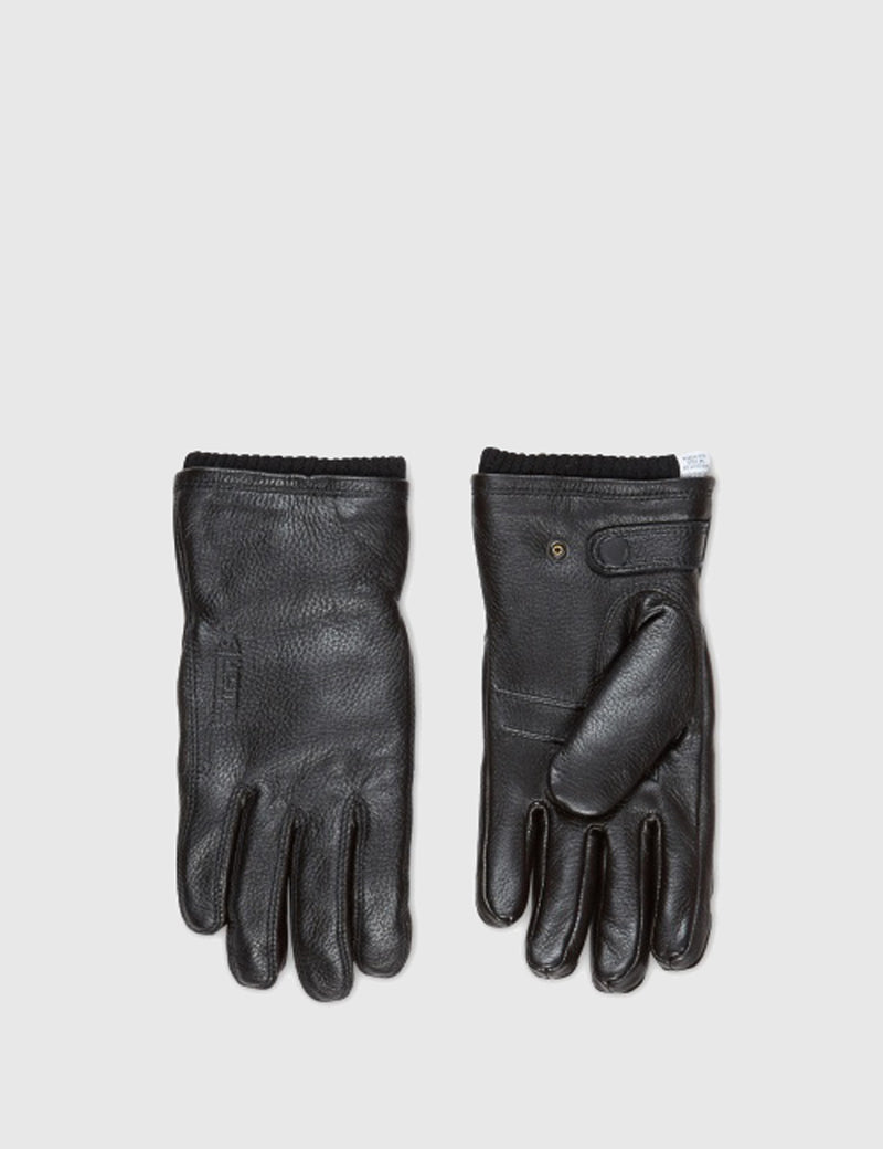 Norse Projects x Hestra Utsjo Sport Gloves (Leather) - Black