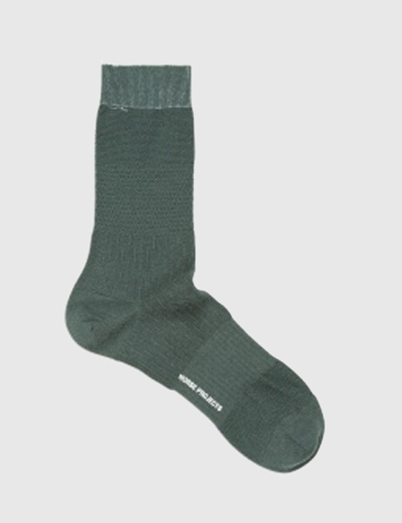 Norse Projects Bjarkl Wool Socks - Verge Green
