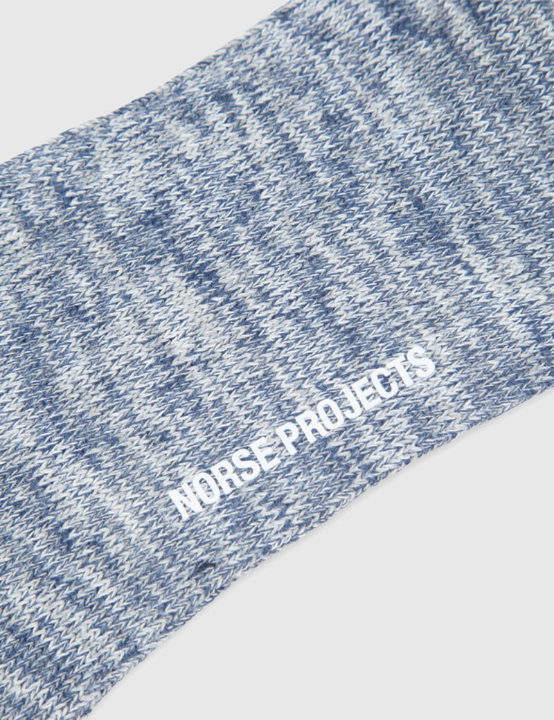 Norse Projects Bjarki Blend Socks - Navy Blue