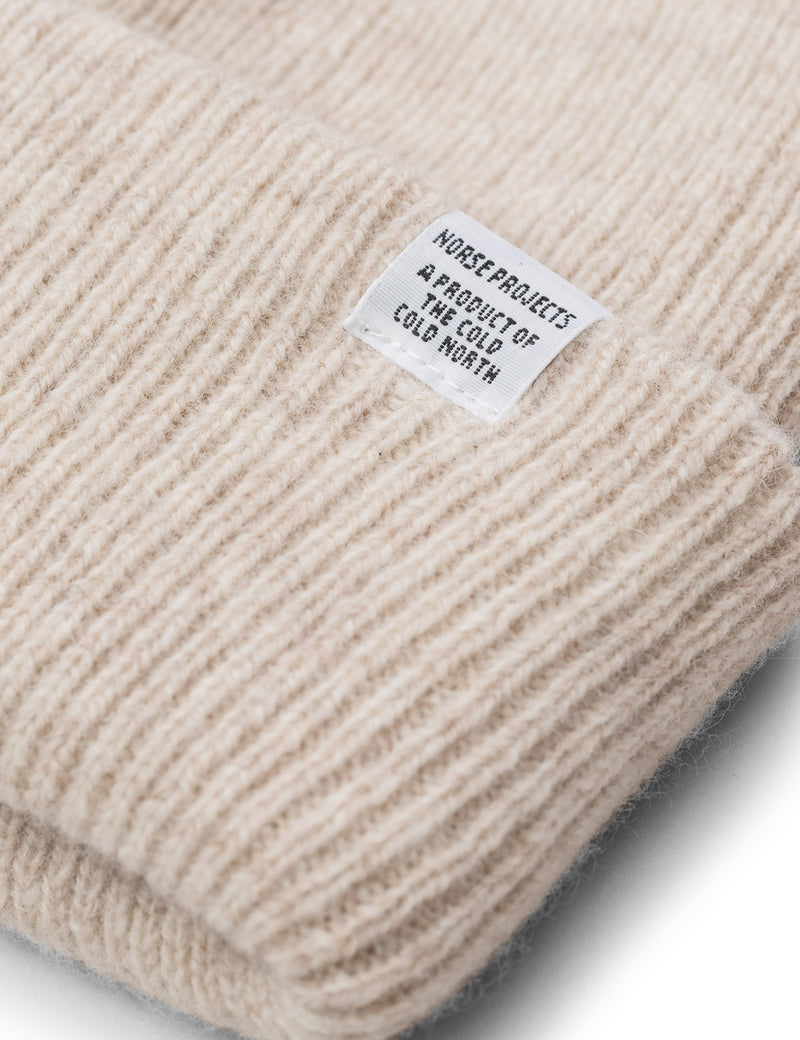 Norse Projects Norse Beanie Hat-Ecru