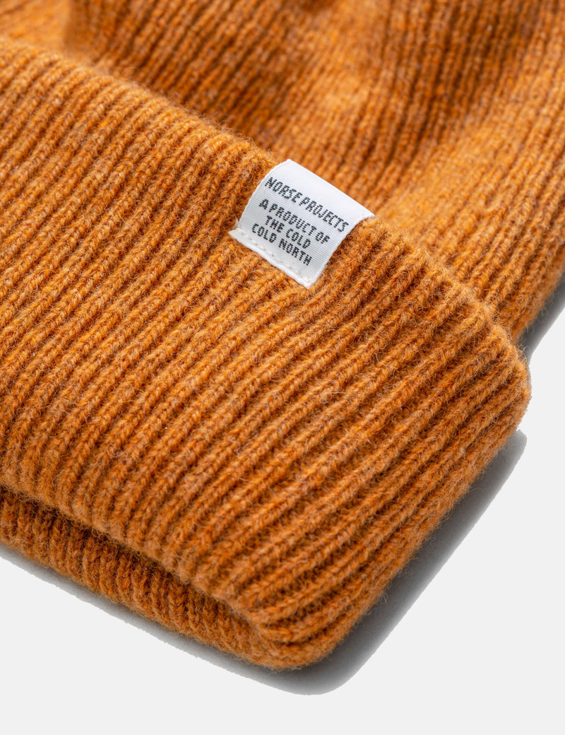 Norse Projects Beanie Hat Brushed (Wool) - Montpellier Yellow