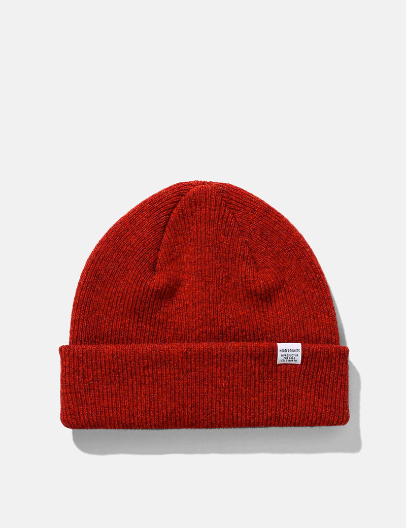 Norse Projects NorseBeanie-カーマインレッド