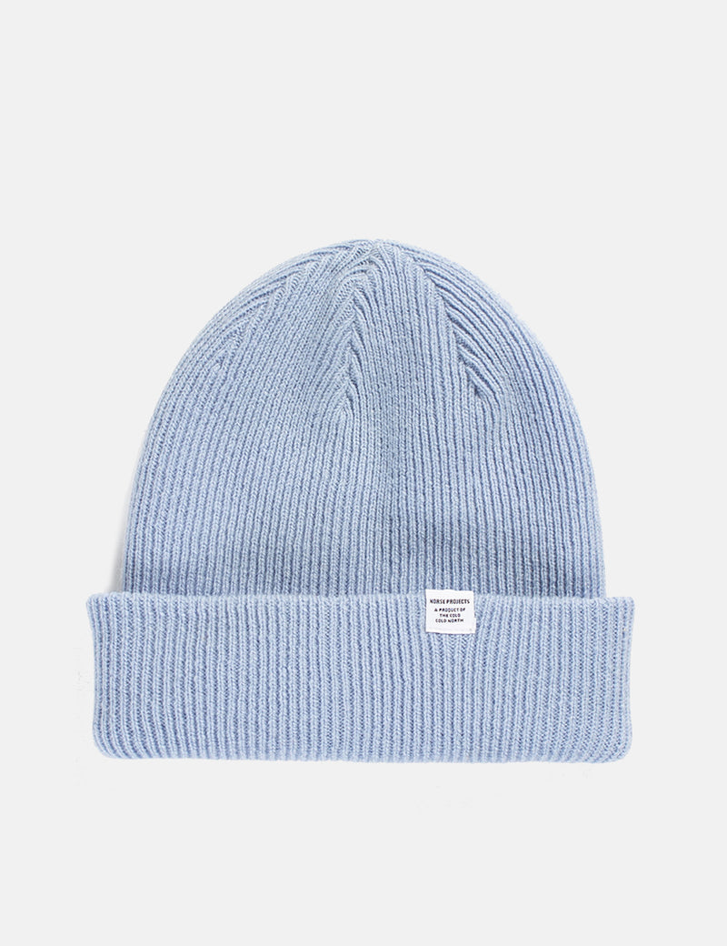 Norse Projects Norse Beanie Hat - Silver Blue