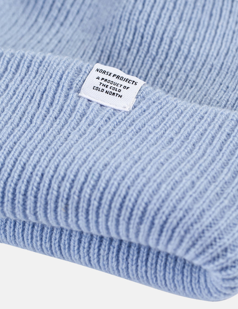 Norse Projects Norse Beanie Hat - Silver Blue