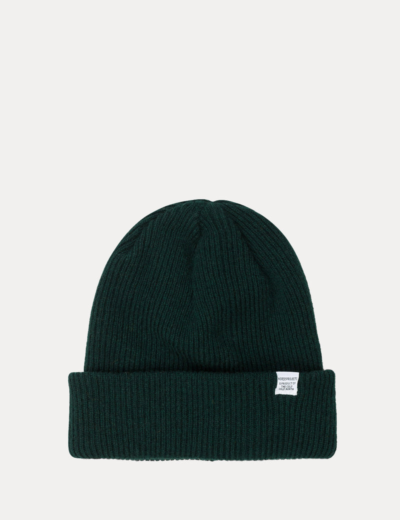 Norse Projects Beanie Hat Brushed (Wool)-Quartz Green