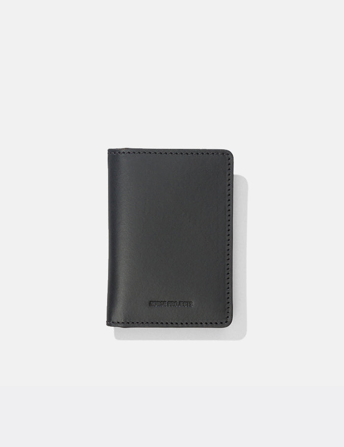 Norse Projects Bastian Fold Wallet (Leather) - Black