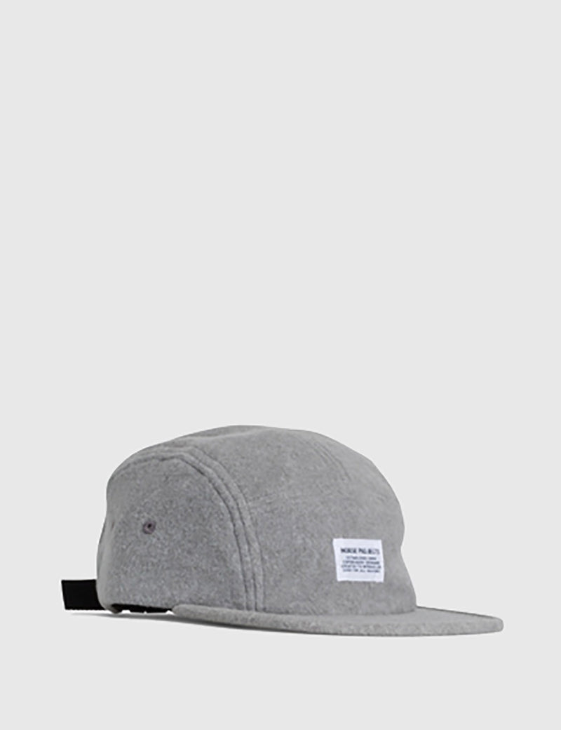 Norse Projects Polartec 5 Panel Cap - Light Grey