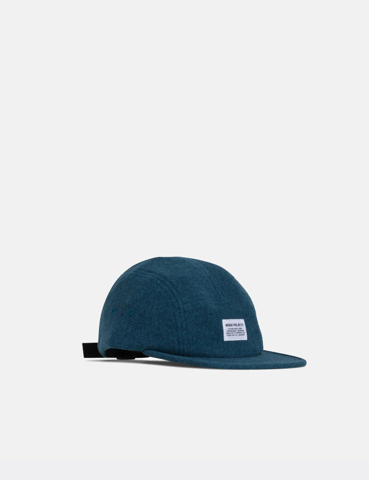 Norse Projects Polartec 5 Panel Cap - Sodalite Blue