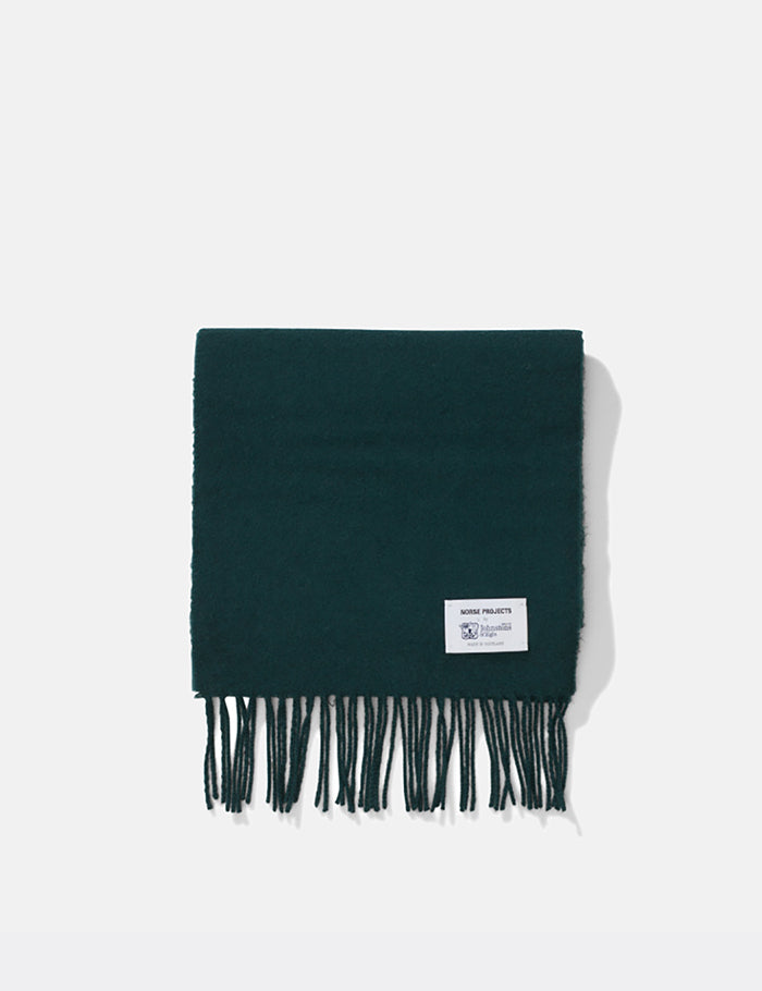 Norse Projects x Johnstons Lambswool Scarf - Moss Green