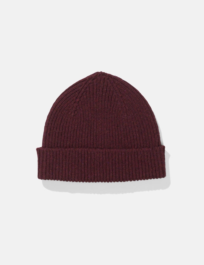 Norse Projects Lambswool Beanie Hat - Hermatite Red
