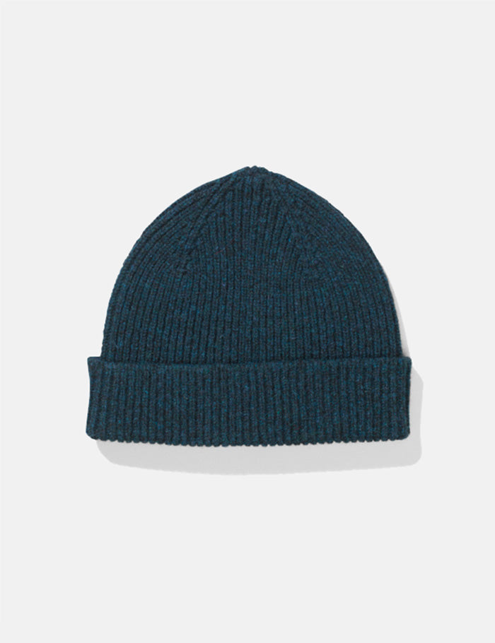 Norse Projects Lambswool Beanie Hat - Dark Navy Blue