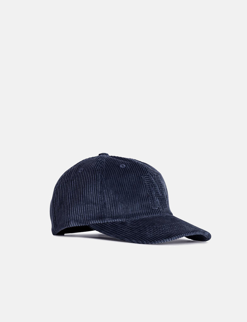 Norse Projects 6-Panel Cap (Corduroy)-Petrol Blue