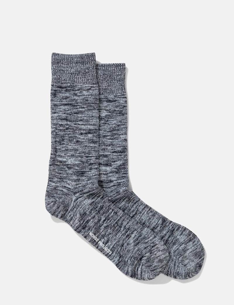 Norse Projects Bjarki Blend Socks - Clouded Blue