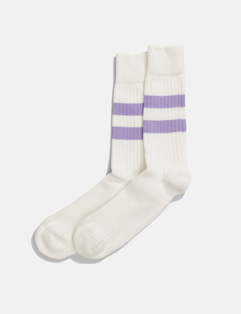 Norse Projects Bjarkl Cotton Sport Socks - Heather Purple