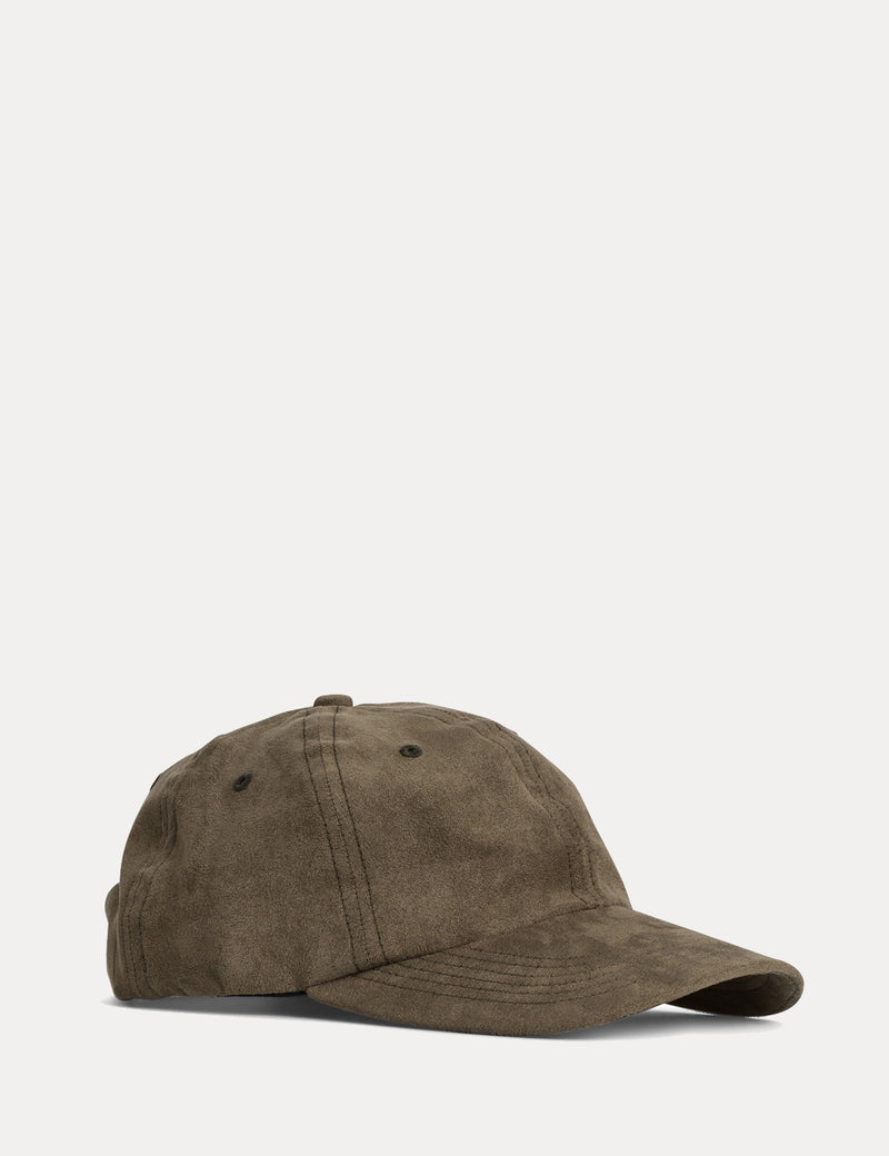 Casquette de Sport Fake Suede Norse Projects - Dried Olive Green