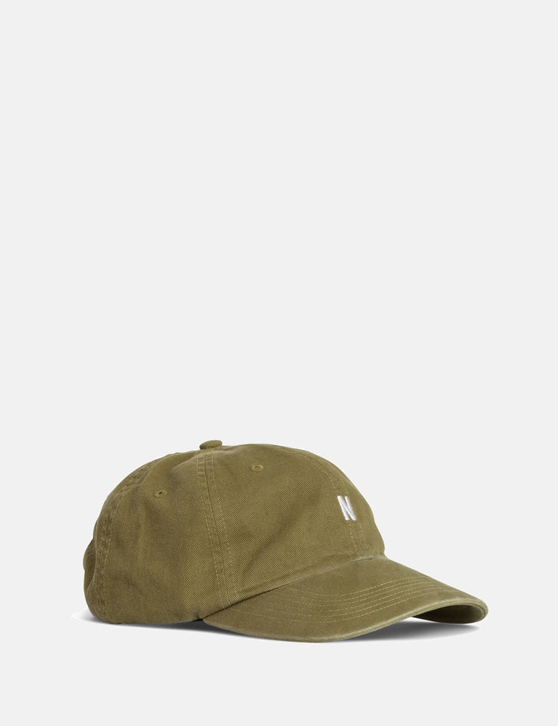 Norse Projects Light Twill SportsCap-ケルプグリーン