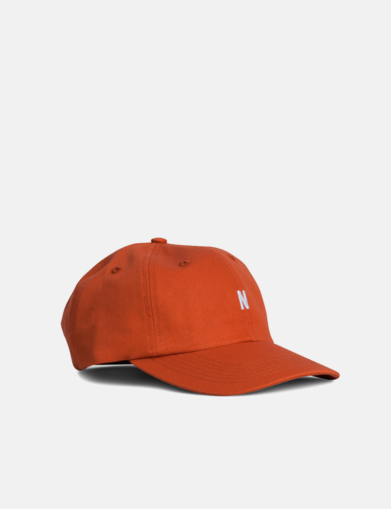 Norse Projects Light Twill Sports Cap - Burned Red