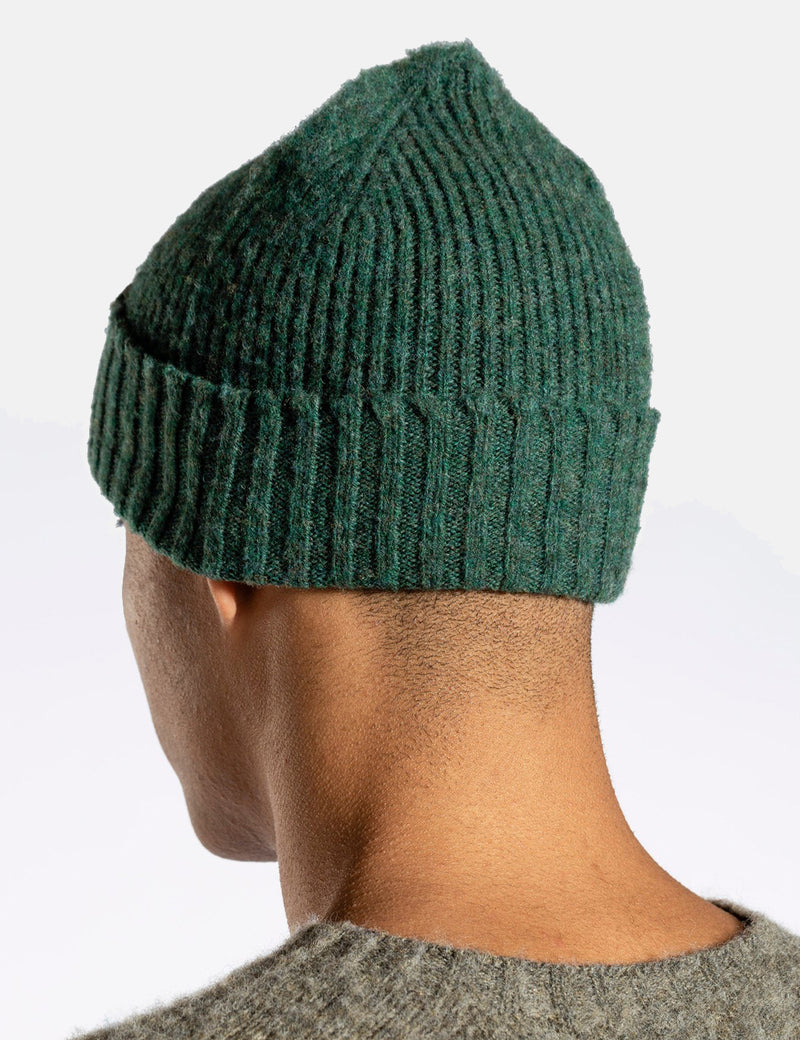 Norse Projects Brushed Lambswool Beanie-Linden Green