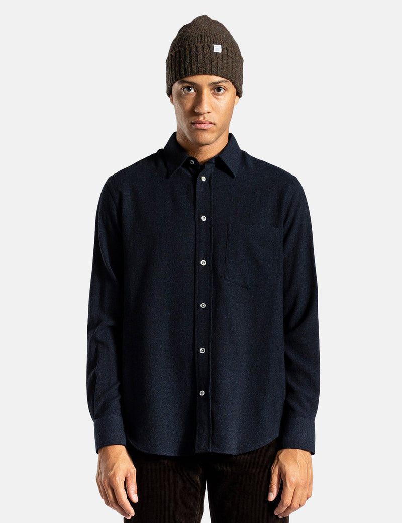 Norse Projects Brushed LambswoolBeanie-ブラックマルチ