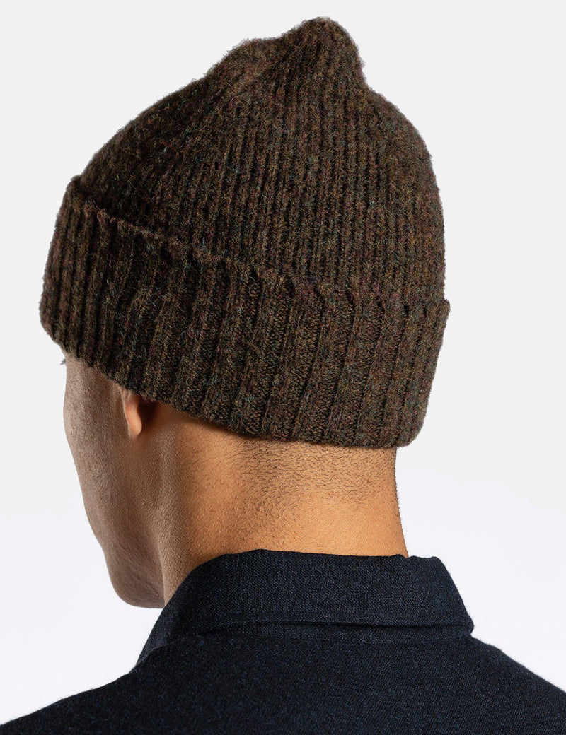 Norse Projects Brushed LambswoolBeanie-ブラックマルチ